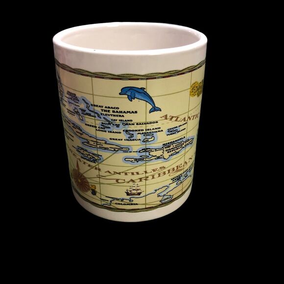 Vintage Pirate Treasure Map Coffee/Cocoa Mug; Beverage Cup, Treasure Island, - Picture 2 of 7
